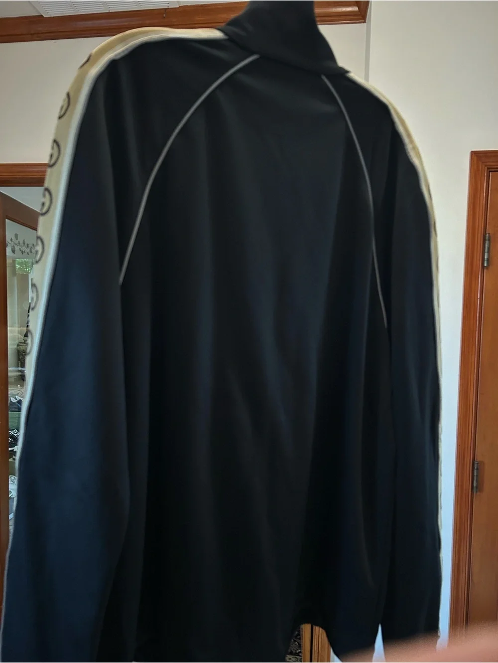 Men's Gucci GG  ribbon oversized technical jersey, track, jacket, size XL